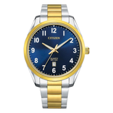Citizen Quartz Two--Tone With Blue Dial  JCQZ75